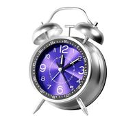 Old Fashioned Alarm Clock,Old Fashioned Analog Alarm Clock - Silent Non-Ticking Timepiece with Twin Bell for Teens Girls Boys Kids Seniors Adults Dorm