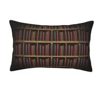 Old-Fashioned Bookshelf Throw Pillow Covers Comfortable Pillowcase Decorative Pillowcases For Livingroom Park Tent 40X60Cm