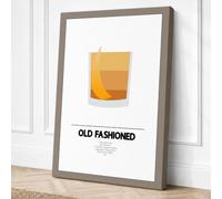 Old Fashioned Geometric Canvas Wall Art Print 30x20 Inch | Ready to Hang, Gallery Wrapped, Fade-Resistant Inks, Securely Packaged, UK Made