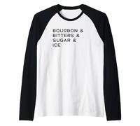 Old Fashioned Ingredient List for Bourbon Cocktail Drinkers Raglan Baseball Tee