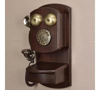 Old Fashioned Landline Telephone Corded Wall Phone with Loud Traditional Phone Ringer Vintage Rotary Dial Telephone for Home Hotel Office,Red