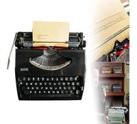 Old Fashioned Machinery Typewriter,Manual Retro Traditional English Typewriter for Notes Letters or Creative Writing