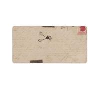 Old Fashioned Mail Keyboard Mat Large Gaming Mouse Pad, Anti-Slip Desk Mat for Desktop Desk Work/Home Writing Mat 11.8 * 23.6 Inches