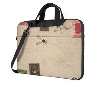 Old Fashioned Mail Laptop Bag Shockproof Computer Carrying Case with Shoulder Strap Messenger Shoulder Bag Briefcase 14 inch