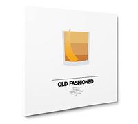 Old Fashioned Modern Canvas Wall Art Print Ready to Hang, Framed Picture for Living Room Bedroom Home Office Décor, 20x20 Inch (50x50 cm)