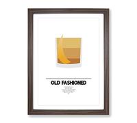 Old Fashioned Modern Framed Wall Art Print, Ready to Hang Picture for Living Room Bedroom Home Office Décor, Walnut A3 (34 x 46 cm)