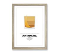 Old Fashioned Modern Framed Wall Art Print, Ready to Hang Picture for Living Room Bedroom Home Office Décor, Oak A4 (34 x 25 cm)