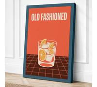 Old Fashioned Poster Retro Canvas Wall Art Print 30x20 Inch | Ready to Hang, Gallery Wrapped, Fade-Resistant Inks, Securely Packaged, UK Made