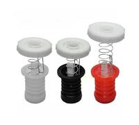 Old-fashioned semi-automatic washing machine sealed water plug, double barrel drain valve clogged spring, universal(No. 2 black model)