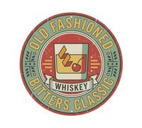 Old Fashioned Whiskey Bitters Classic Metal Tin Sign