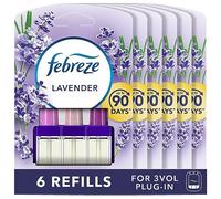 Febreze Ambi Pur 3Volution Air Freshener Plug-In Diffuser Refill, Odour Eliminator, lavender, 120 ml (20 x 6)