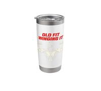 Old Fit Winging It Fitness Workout Gym Stainless Steel Insulated Tumbler