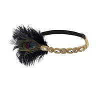 Old Flapper Headpiece from the 20s Great Headband (Gold, One Size)