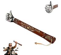 Old Fuckers Club - Stainless Steel Thumb Hammer, 100% Bitter Lifetime Member Novelty Mini Thumb Hammer with Leather Wrapped Handle, Prank Gift for Best Friend and Old Bastard & Collectors
