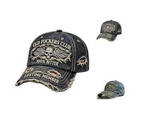 Old Fuckers Club-Vintage Baseball Cap，Adjustable Embroidered Baseball Cap 100% Bitter Lifetime Member Hat,Funny Gift (K)