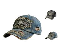 Old Fuckers Club-Vintage Baseball Cap，Adjustable Embroidered Baseball Cap 100% Bitter Lifetime Member Hat,Funny Gift (L)