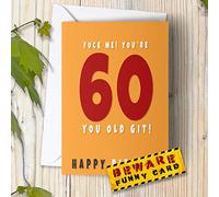 Old Git - Funny Rude Cheeky Humorous Birthday Card Joke 60th Dad Brother Friend