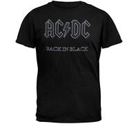 Old Glory - AC/DC - Mens Back in T-Shirt - Large Black