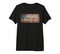 Old Glory Grungy Style US Flag Premium T-Shirt