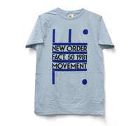 Old Glory - New Order - Mens Fact 50 1981 Movement Soft T-Shirt - X-Large Light Blue