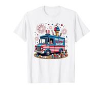 Old Glory's Ice Cream Social T-Shirt, Men, White, S