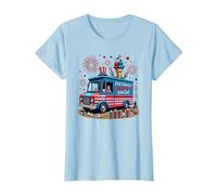 Old Glory's Ice Cream Social T-Shirt, Women, Baby Blue, XXL