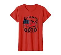 Old Glory's Outfit of The Day T-Shirt, Women, Red, 3XL
