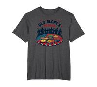 Old Glory's Potluck T-Shirt, Men's Big and Tall, Dark Heather Grey, 2X Tall