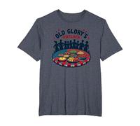 Old Glory's Potluck T-Shirt, Men's Big and Tall, Heather Blue, 5X Tall