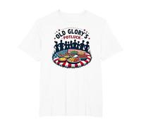 Old Glory's Potluck T-Shirt, Men's Big and Tall, White, 2X Tall