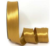 Old Gold Byetsa Satin Fold 30mm Bias Binding on a 25m Roll