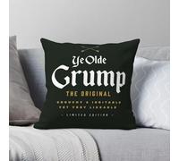 Old & Grumpy Ye Olde Grump Square Pillowcase Polyester Linen Velvet Creative Zip Decorative Pillow Case Sofa Cushion Case
