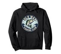 Old Guy Fishing Club Catching BIG FISH Funny Design Pullover Hoodie