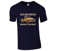 Old Guy Rule Respect The Trust T Shirt Vintage Truck Farm Truck Lovers Farm Workers Farmers Old Grumpy Respect The Rust Unisex Adult Tee Top