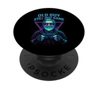 Old Guy Still Got Game Gaming Funny PopSockets Adhesive PopGrip
