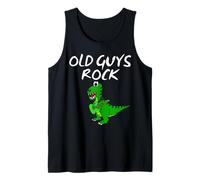 Old Guys Rock, T-Rex Dinosaur Electric Guitar Guitarist Tank Top