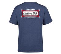 OLD GUYS RULE Local Legend V T-Shirt, Heather Navy, Graphic Print, Short Sleeve, Regular Fit, 50% Cotton 50% Polyester