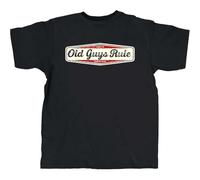 Old Guys Rule Men's Graphic T-Shirt, Aged to Perfection Funny Novelty Tee for Dad, Husband, Getting Old Size 3XL Black