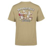OLD GUYS RULE Need My Glasses T-Shirt, Tan, 100% Cotton, Regular Fit, Humorous Graphic Tee (UK, Alpha, L, Regular, Regular, Standard, TAN)