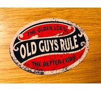 Old Guys Rule Older Better Sticker Vintage Car Decal Race Part Mi453