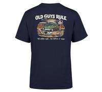 OLD GUYS RULE Parking Lot IV T-Shirt, Navy, Short Sleeve, Regular Fit, Crew Neck (UK, Alpha, L, Regular, Regular, Standard, Navy)