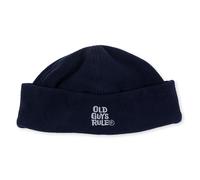 OLD GUYS RULE Recycled Fleece Ski Hat, Navy, One Size, Double Layer, Cuffed Hem, Stacked Logo Embroidery