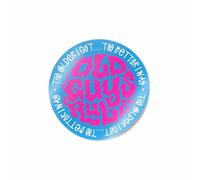 OLD GUYS RULE Trip Type Decal (Blue),White Vinyl Kiss Cut Sticker, Waterproof Weatherproof, 10cm x 10cm