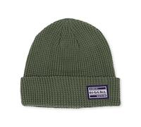 OLD GUYS RULE Waffle Organic Cotton Knit Beanie, Olive, One Size, Breathable Double Layer, Foldable Hem