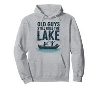 Old Guys Still Rule The Lake Fishing Boat Humor, fishings Pullover Hoodie, Adult Unisex, Heather Grey, S