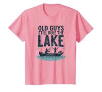 Old Guys Still Rule The Lake Fishing Boat Humor, fishings T-Shirt, Kids, Pink, 8 Years
