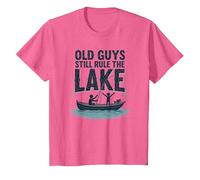 Old Guys Still Rule The Lake Fishing Boat Humor, fishings T-Shirt, Kids, Pink Heather, 4 Years