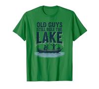 Old Guys Still Rule The Lake Fishing Boat Humor, fishings T-Shirt, Men, Kelly Green, XL