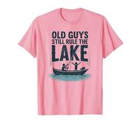 Old Guys Still Rule The Lake Fishing Boat Humor, fishings T-Shirt, Men, Pink, 3XL