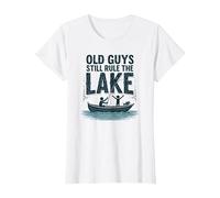 Old Guys Still Rule The Lake Fishing Boat Humor, fishings T-Shirt, Women, White, XS